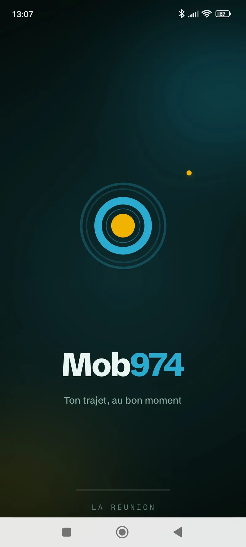 Mob974 — écran Bienvenue